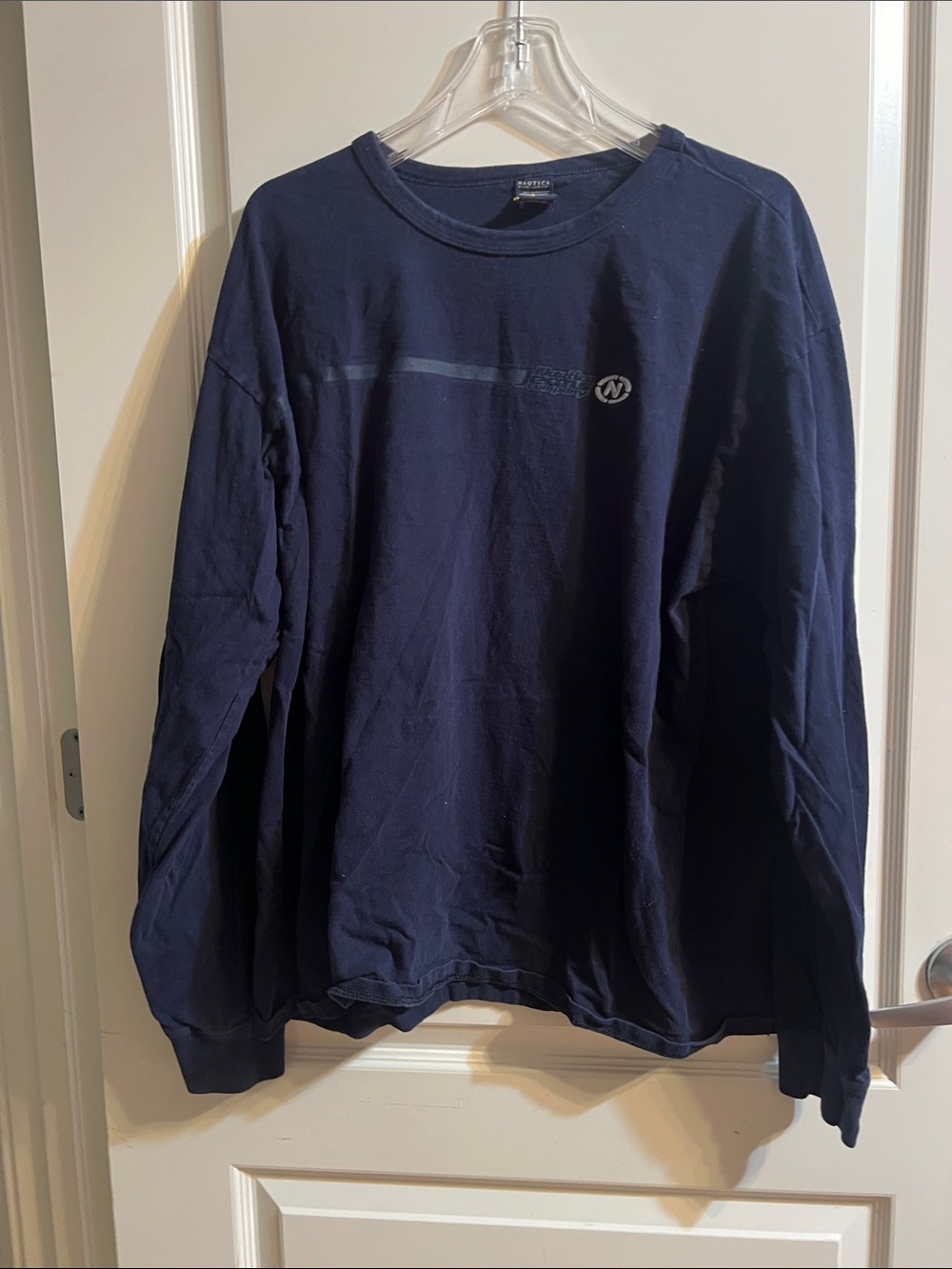 Nautica Dark Navy Long-Sleeve Crewneck Sweatshirt